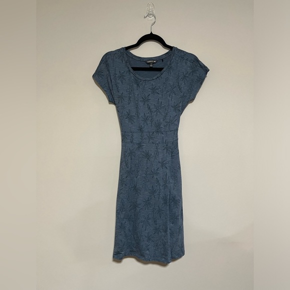 Toad&Co Women’s Blue Cue Wrap Short Sleeve Cafe Athletic Outdoor Dress Sz Small - Picture 2 of 10